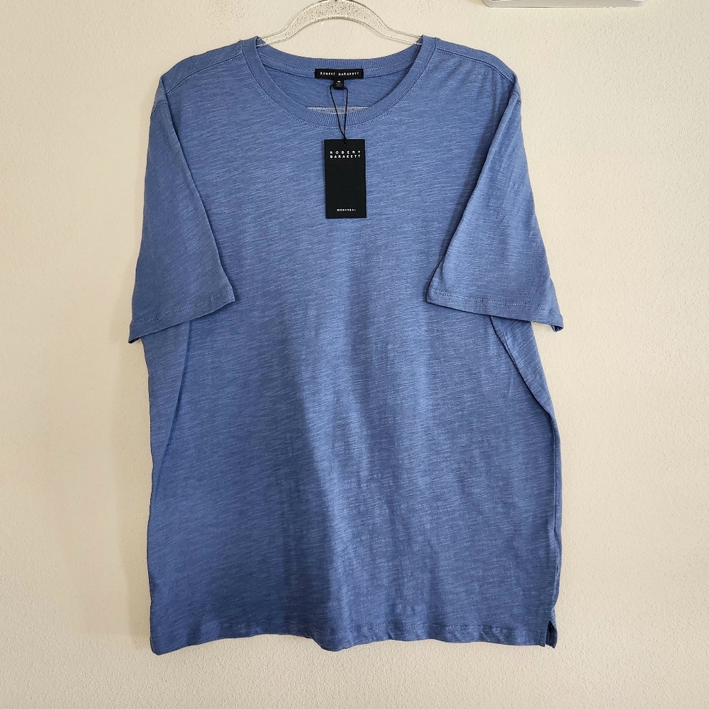 John Varvatos Blue Crewneck Short-Sleeve T-Shirt